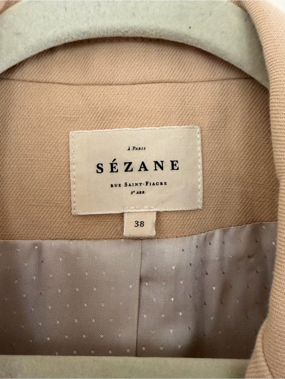 Sezane Women's Double-Breasted Blazer Cotton & Linen - Picture 7 of 9